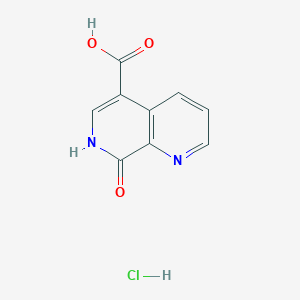 molecular formula C9H7ClN2O3 B2850756 8-Hydroxy-1,7-naphthyridine-5-carboxylic acid hydrochloride CAS No. 2138539-37-2