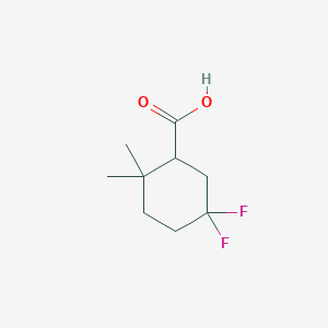molecular formula C9H14F2O2 B2850757 5,5-Difluoro-2,2-dimethylcyclohexane-1-carboxylic acid CAS No. 2230802-76-1
