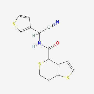 molecular formula C14H12N2OS3 B2850764 N-[cyano(thiophen-3-yl)methyl]-4H,6H,7H-thieno[3,2-c]thiopyran-4-carboxamide CAS No. 1444625-95-9