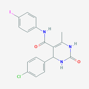 4-(4-chlorophenyl)-N-(4-iodophenyl)-6-methyl-2-oxo-1,2,3,4-tetrahydro-5-pyrimidinecarboxamide