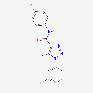 molecular formula C16H12BrFN4O B2850795 N-(4-bromophenyl)-1-(3-fluorophenyl)-5-methyl-1H-1,2,3-triazole-4-carboxamide CAS No. 866846-80-2