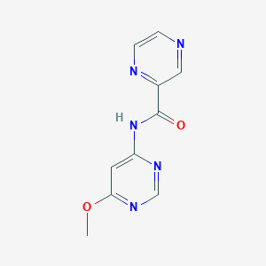molecular formula C10H9N5O2 B2850802 N-(6-methoxypyrimidin-4-yl)pyrazine-2-carboxamide CAS No. 1396845-82-1
