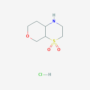molecular formula C7H14ClNO3S B2850822 Octahydro-4lambda6-pyrano[3,4-b]thiomorpholine-4,4-dione hydrochloride CAS No. 1909305-26-5