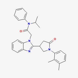 molecular formula C30H32N4O2 B2850867 2-(2-(1-(2,3-dimethylphenyl)-5-oxopyrrolidin-3-yl)-1H-benzo[d]imidazol-1-yl)-N-isopropyl-N-phenylacetamide CAS No. 847395-65-7