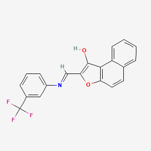 molecular formula C20H12F3NO2 B2850886 2-{[3-(trifluoromethyl)anilino]methylene}naphtho[2,1-b]furan-1(2H)-one CAS No. 338415-27-3