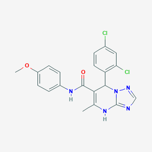 molecular formula C20H17Cl2N5O2 B285089 7-(2,4-dichlorophenyl)-N-(4-methoxyphenyl)-5-methyl-4,7-dihydro[1,2,4]triazolo[1,5-a]pyrimidine-6-carboxamide 