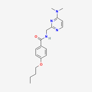 molecular formula C18H24N4O2 B2850900 4-butoxy-N-((4-(dimethylamino)pyrimidin-2-yl)methyl)benzamide CAS No. 1797251-18-3