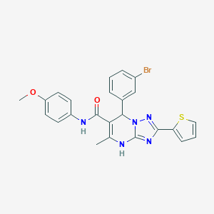 molecular formula C24H20BrN5O2S B285091 7-(3-bromophenyl)-N-(4-methoxyphenyl)-5-methyl-2-(2-thienyl)-4,7-dihydro[1,2,4]triazolo[1,5-a]pyrimidine-6-carboxamide 