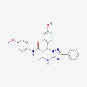 molecular formula C26H23N5O3 B285092 7-(4-hydroxyphenyl)-N-(4-methoxyphenyl)-5-methyl-2-phenyl-4,7-dihydro[1,2,4]triazolo[1,5-a]pyrimidine-6-carboxamide 