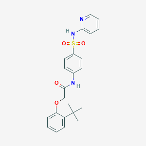 2-(2-tert-butylphenoxy)-N-[4-(pyridin-2-ylsulfamoyl)phenyl]acetamide