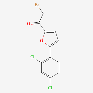 molecular formula C12H7BrCl2O2 B2850980 2-Bromo-1-[5-(2,4-dichlorophenyl)-2-furyl]-1-ethanone CAS No. 338756-71-1