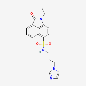 2-ethyl-N-[3-(1H-imidazol-1-yl)propyl]-3-oxo-2-azatricyclo[6.3.1.0^{4,12}]dodeca-1(11),4(12),5,7,9-pentaene-9-sulfonamide