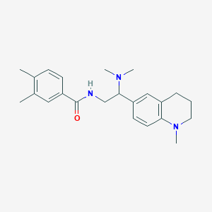 N-(2-(dimethylamino)-2-(1-methyl-1,2,3,4-tetrahydroquinolin-6-yl)ethyl)-3,4-dimethylbenzamide