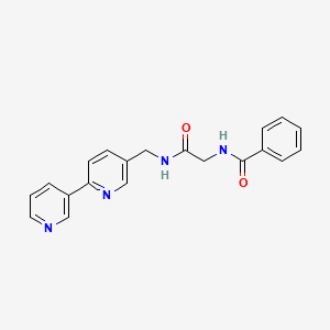 molecular formula C20H18N4O2 B2851000 N-(2-(([2,3'-bipyridin]-5-ylmethyl)amino)-2-oxoethyl)benzamide CAS No. 2034435-88-4