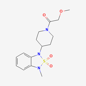 molecular formula C15H21N3O4S B2851005 2-methoxy-1-(4-(3-methyl-2,2-dioxidobenzo[c][1,2,5]thiadiazol-1(3H)-yl)piperidin-1-yl)ethanone CAS No. 2034381-21-8