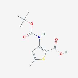 molecular formula C11H15NO4S B2851012 5-Methyl-3-[(2-methylpropan-2-yl)oxycarbonylamino]thiophene-2-carboxylic acid CAS No. 2248406-15-5