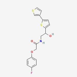 molecular formula C18H16FNO3S2 B2851024 N-(2-([2,3'-bithiophen]-5-yl)-2-hydroxyethyl)-2-(4-fluorophenoxy)acetamide CAS No. 2191267-03-3