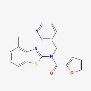molecular formula C19H15N3O2S B2851038 N-(4-methylbenzo[d]thiazol-2-yl)-N-(pyridin-3-ylmethyl)furan-2-carboxamide CAS No. 894998-88-0