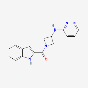 molecular formula C16H15N5O B2851043 N-[1-(1H-indole-2-carbonyl)azetidin-3-yl]pyridazin-3-amine CAS No. 2097869-23-1