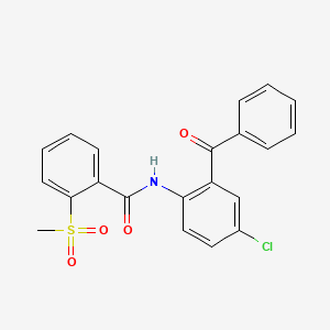molecular formula C21H16ClNO4S B2851044 N-(2-benzoyl-4-chlorophenyl)-2-methylsulfonylbenzamide CAS No. 896363-78-3