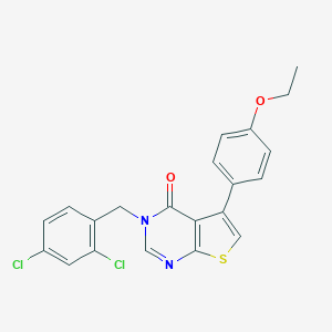 molecular formula C21H16Cl2N2O2S B285105 3-(2,4-dichlorobenzyl)-5-(4-ethoxyphenyl)thieno[2,3-d]pyrimidin-4(3H)-one 