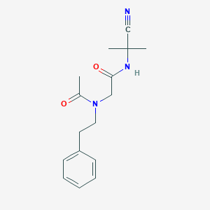 molecular formula C16H21N3O2 B2851055 2-[Acetyl(2-phenylethyl)amino]-N-(2-cyanopropan-2-yl)acetamide CAS No. 1607289-71-3