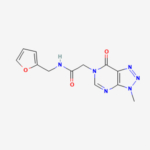 molecular formula C12H12N6O3 B2851069 N-(呋喃-2-基甲基)-2-(3-甲基-7-氧代-3H-[1,2,3]三唑并[4,5-d]嘧啶-6(7H)-基)乙酰胺 CAS No. 1021050-69-0