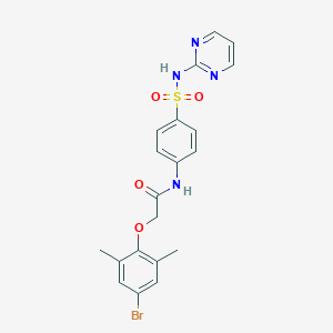 molecular formula C20H19BrN4O4S B285108 2-(4-bromo-2,6-dimethylphenoxy)-N-{4-[(2-pyrimidinylamino)sulfonyl]phenyl}acetamide 