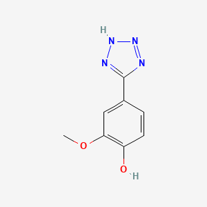molecular formula C8H8N4O2 B2851103 2-methoxy-4-(1H-tetrazol-5-yl)phenol CAS No. 199475-41-7; 376609-66-4