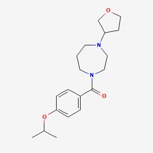 molecular formula C19H28N2O3 B2851113 1-(oxolan-3-yl)-4-[4-(propan-2-yloxy)benzoyl]-1,4-diazepane CAS No. 2309727-91-9