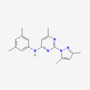 molecular formula C18H21N5 B2851114 N-(3,5-dimethylphenyl)-2-(3,5-dimethylpyrazol-1-yl)-6-methylpyrimidin-4-amine CAS No. 1004384-72-8