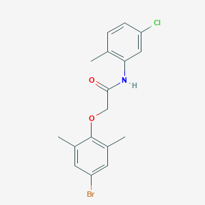 molecular formula C17H17BrClNO2 B285112 2-(4-bromo-2,6-dimethylphenoxy)-N-(5-chloro-2-methylphenyl)acetamide 