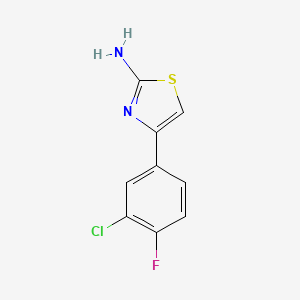 molecular formula C9H6ClFN2S B2851135 4-(3-Chloro-4-fluorophenyl)-1,3-thiazol-2-amine CAS No. 145029-83-0