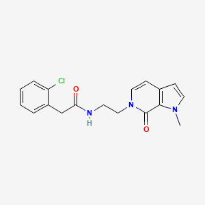 molecular formula C18H18ClN3O2 B2851137 2-(2-chlorophenyl)-N-(2-(1-methyl-7-oxo-1H-pyrrolo[2,3-c]pyridin-6(7H)-yl)ethyl)acetamide CAS No. 2034460-17-6