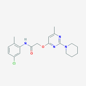 molecular formula C19H23ClN4O2 B2851155 N-(2-chloro-4,6-dimethoxyphenyl)-1-[3-(phenylthio)pyrazin-2-yl]piperidine-3-carboxamide CAS No. 1226450-23-2