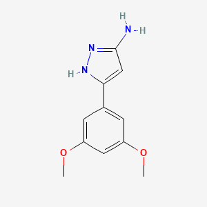 molecular formula C11H13N3O2 B2851163 3-(3,5-Dimethoxyphenyl)-1H-pyrazol-5-amine CAS No. 569655-99-8