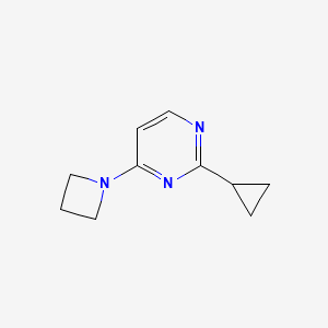 molecular formula C10H13N3 B2851176 4-(Azetidin-1-yl)-2-cyclopropylpyrimidine CAS No. 1862982-25-9