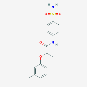 molecular formula C16H18N2O4S B2851186 2-(3-methylphenoxy)-N-(4-sulfamoylphenyl)propanamide CAS No. 821010-31-5