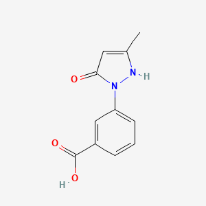 molecular formula C11H10N2O3 B2851188 3-(5-hydroxy-3-methyl-1H-pyrazol-1-yl)benzoic acid CAS No. 1006321-55-6