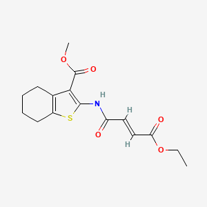 (E)-methyl 2-(4-ethoxy-4-oxobut-2-enamido)-4,5,6,7-tetrahydrobenzo[b]thiophene-3-carboxylate