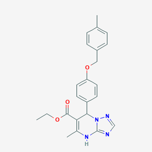 molecular formula C23H24N4O3 B285120 Ethyl 5-methyl-7-{4-[(4-methylbenzyl)oxy]phenyl}-4,7-dihydro[1,2,4]triazolo[1,5-a]pyrimidine-6-carboxylate 