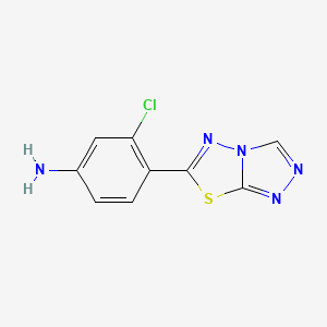 molecular formula C9H6ClN5S B2851224 4-([1,2,4]Triazolo[3,4-b][1,3,4]thiadiazol-6-yl)-3-chloroaniline CAS No. 945314-62-5