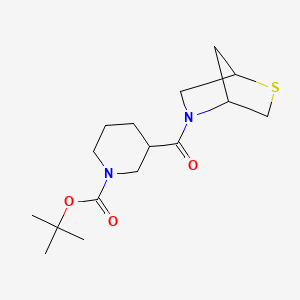 molecular formula C16H26N2O3S B2851235 Tert-butyl 3-(2-thia-5-azabicyclo[2.2.1]heptane-5-carbonyl)piperidine-1-carboxylate CAS No. 2034208-65-4