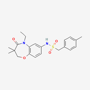 N-(5-ethyl-3,3-dimethyl-4-oxo-2,3,4,5-tetrahydrobenzo[b][1,4]oxazepin-7-yl)-1-(p-tolyl)methanesulfonamide