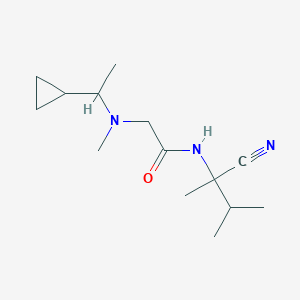 molecular formula C14H25N3O B2851312 N-(1-cyano-1,2-dimethylpropyl)-2-[(1-cyclopropylethyl)(methyl)amino]acetamide CAS No. 1241551-54-1