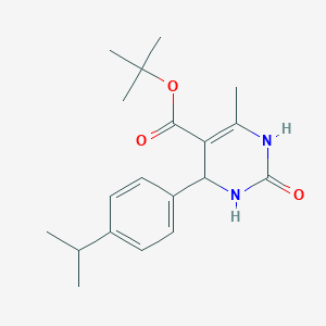 molecular formula C19H26N2O3 B2851326 tert-butyl 4-(4-isopropylphenyl)-6-methyl-2-oxo-1,2,3,4-tetrahydropyrimidine-5-carboxylate CAS No. 337501-57-2