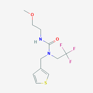 3-(2-Methoxyethyl)-1-(thiophen-3-ylmethyl)-1-(2,2,2-trifluoroethyl)urea