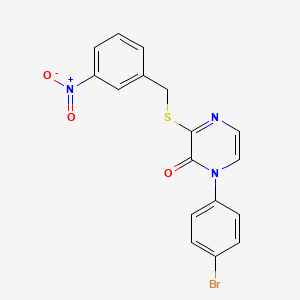 1-(4-bromophenyl)-3-((3-nitrobenzyl)thio)pyrazin-2(1H)-one