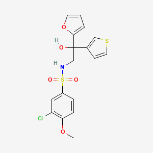 3-chloro-N-(2-(furan-2-yl)-2-hydroxy-2-(thiophen-3-yl)ethyl)-4-methoxybenzenesulfonamide