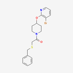 2-(Benzylthio)-1-(4-((3-bromopyridin-2-yl)oxy)piperidin-1-yl)ethanone